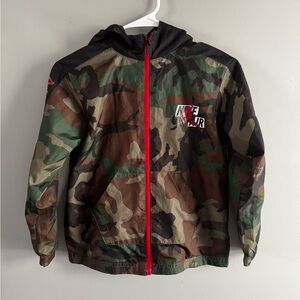 Jordan Kids Camo Raincoat with Red Zipper